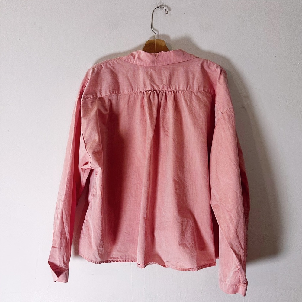 The Little Project Pennington Shirt Cotton Long Sleeve Blouse Straight Cropped - Picture 6 of 6